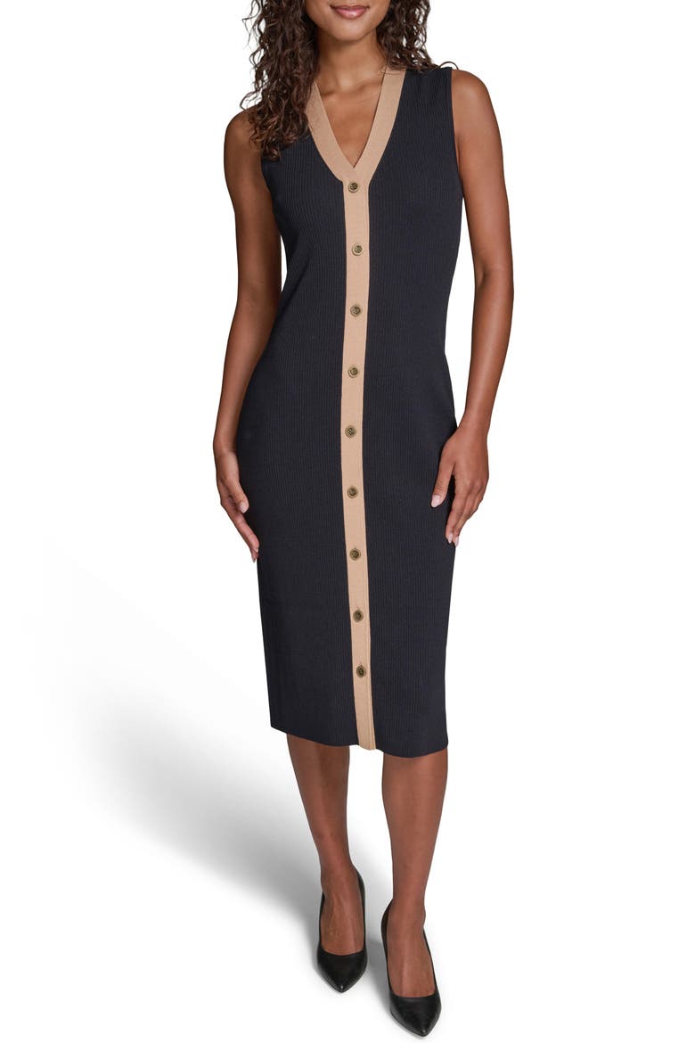 Sleeveless Rib Midi Sweater Dress, Main, color, MIDNIGHT NAVY/ CARTOUCHE