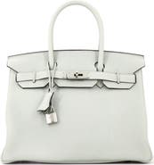 Pre-Owned Hermes Birkin Handbag Grey Togo with Palladium Hardware 30