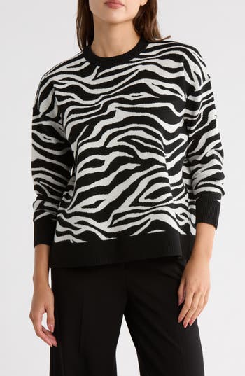 Nordstrom Rack Patterned Crewneck Sweater In Gold