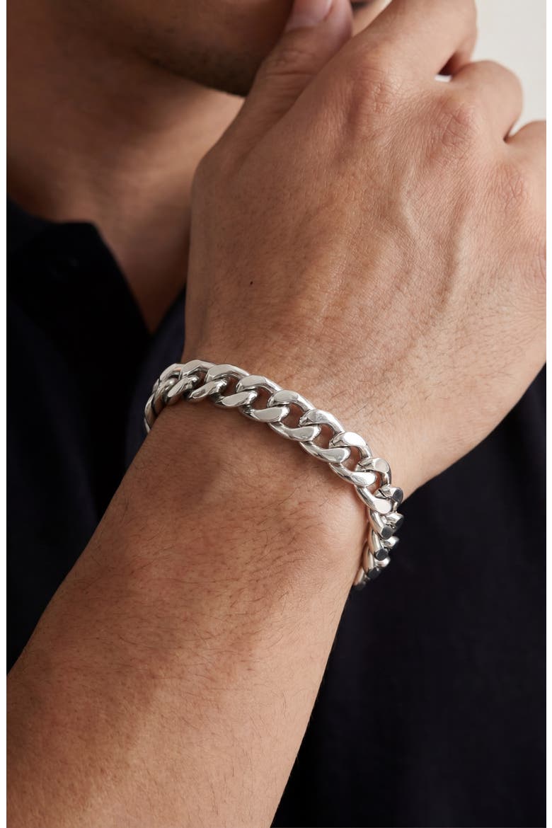 Men's Everyday Basic Bracelet, Alternate, color, SILVER