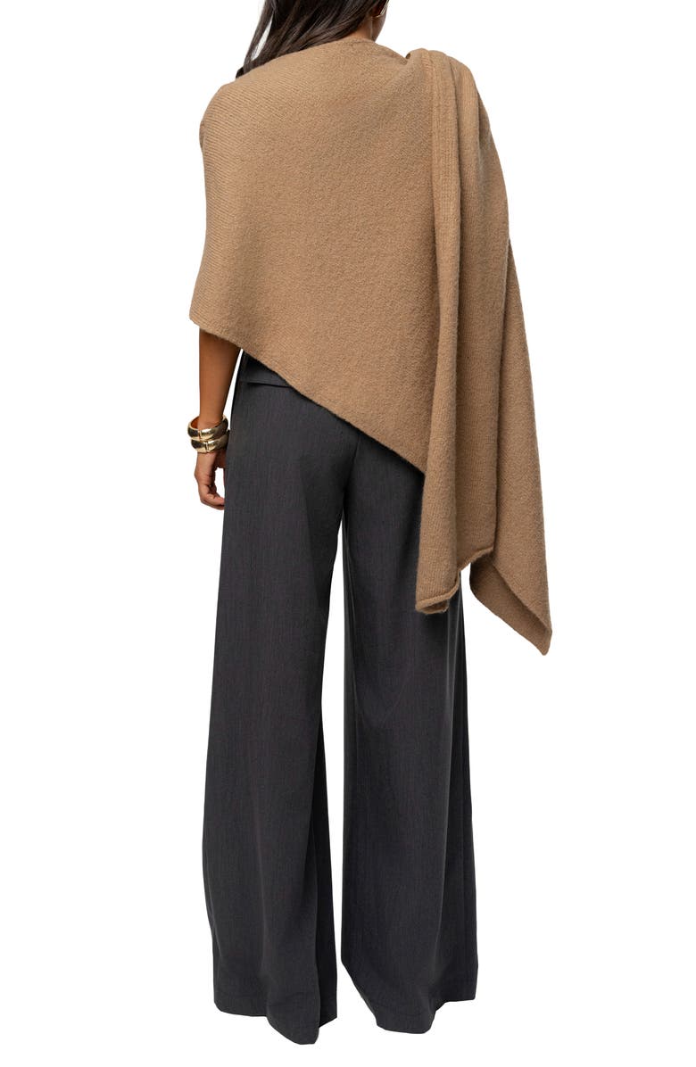 JLUXLABEL Radiance Knit Shawl, Alternate, color, Taupe