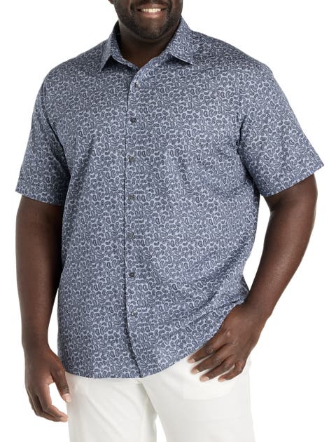Big & Tall Paisley Print Sport Shirt