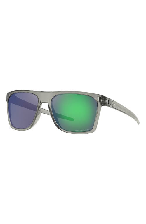 Oakley 57mm Polarized Rectangular Sunglasses In Grey Metal