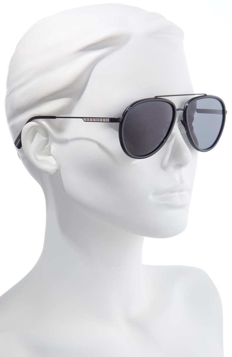 Burberry 59mm Aviator Sunglasses, Alternate, color, 