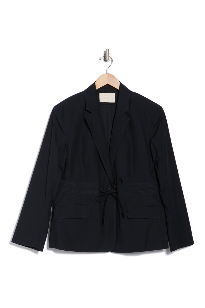 Marisol Cotton Blazer, Alternate, color, NOIR