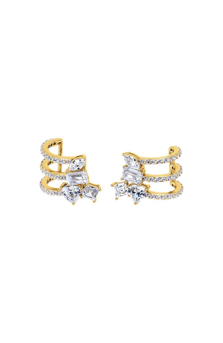 BY ADINA EDEN CZ Multi Shape Triple Fancy Ear Cuff, Main, color,