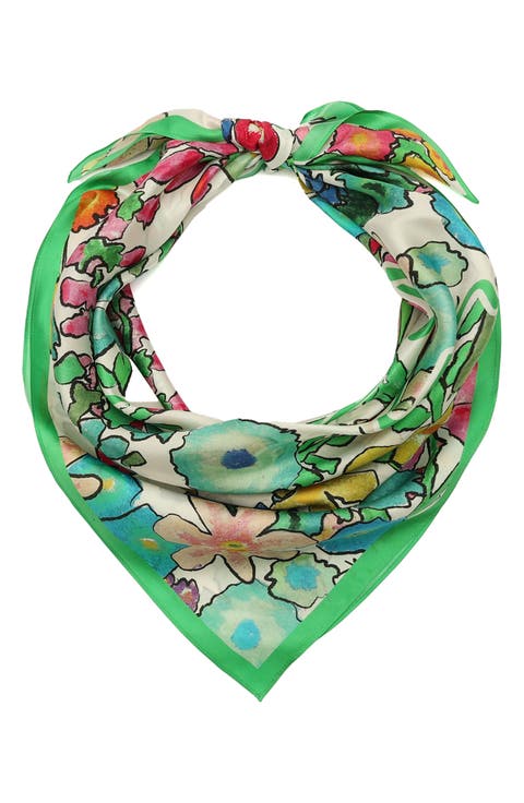 Floral Silk Scarf