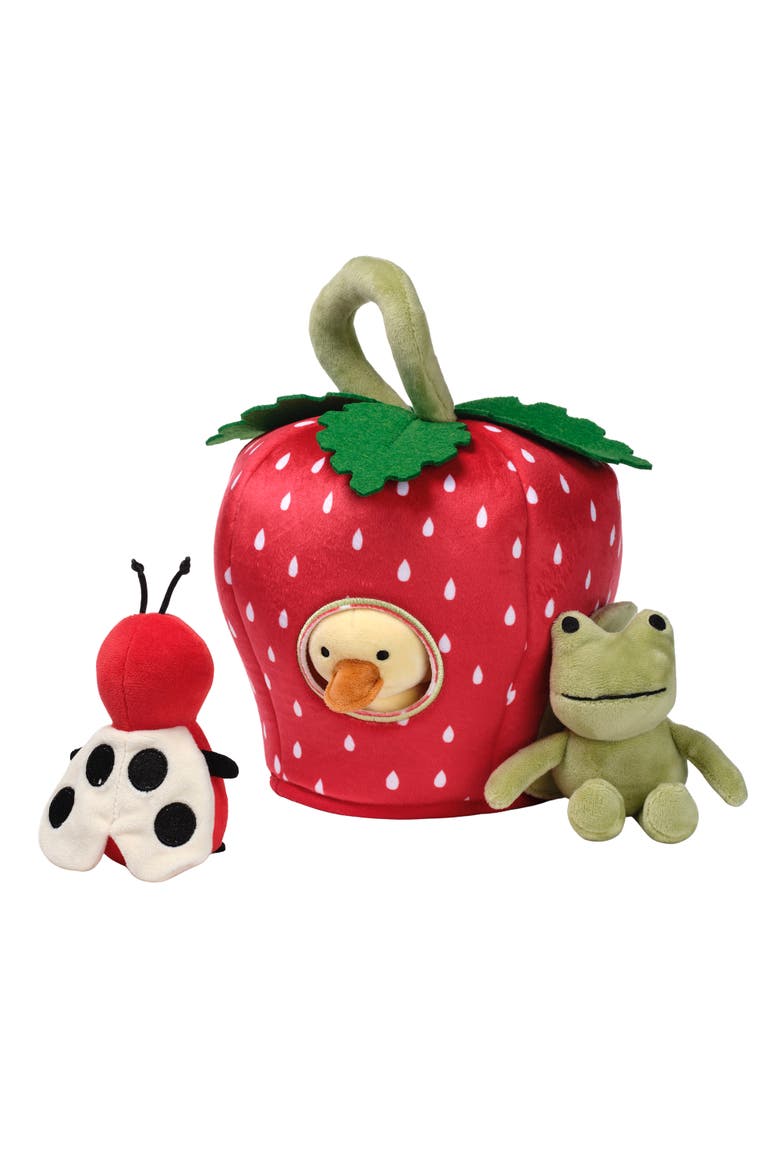 Strawberry Soft Plush Interactive Play Set with Stuffed Animal Toys, Alternate, color, Red