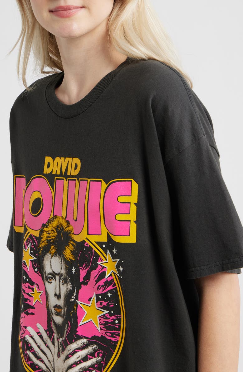 Merch Traffic David Bowie Cotton Graphic T-Shirt, Alternate, color, Black