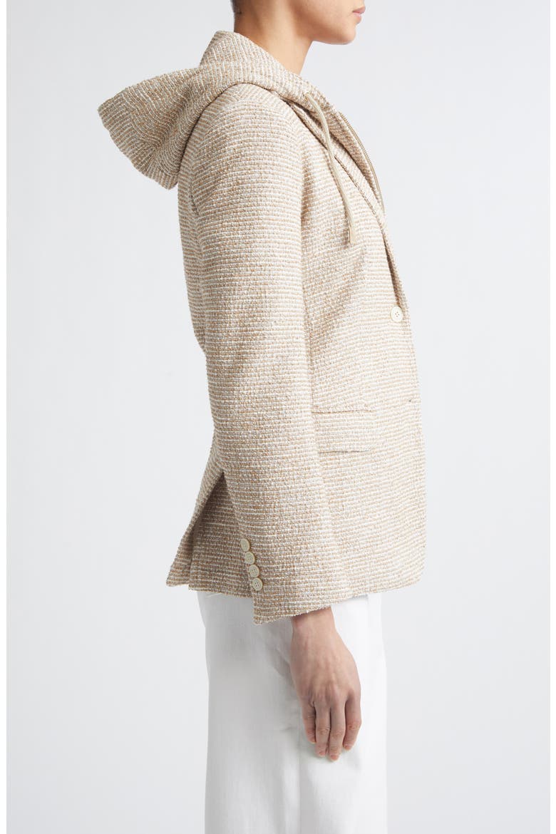 Knit Blazer with Hooded Bib, Alternate, color, TAUPE COGNAC