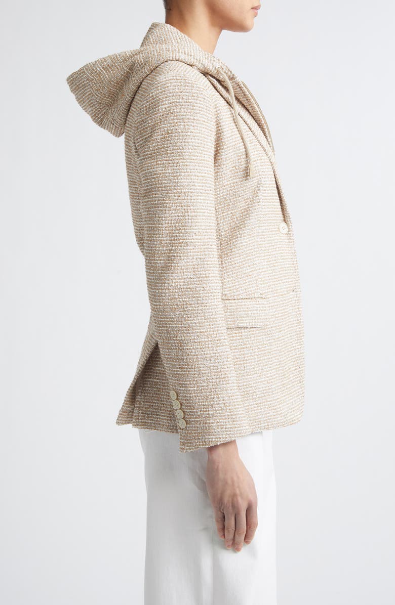 Eleventy Knit Blazer with Hooded Bib, Alternate, color, Taupe Cognac