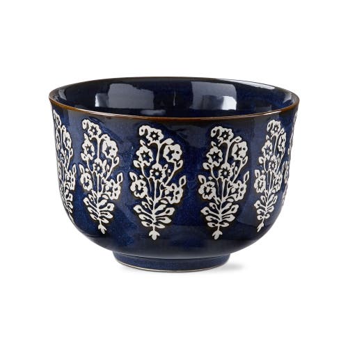 Tag Cote Reactive Block Serve Bowl Blue Multi Ceramic In Blue