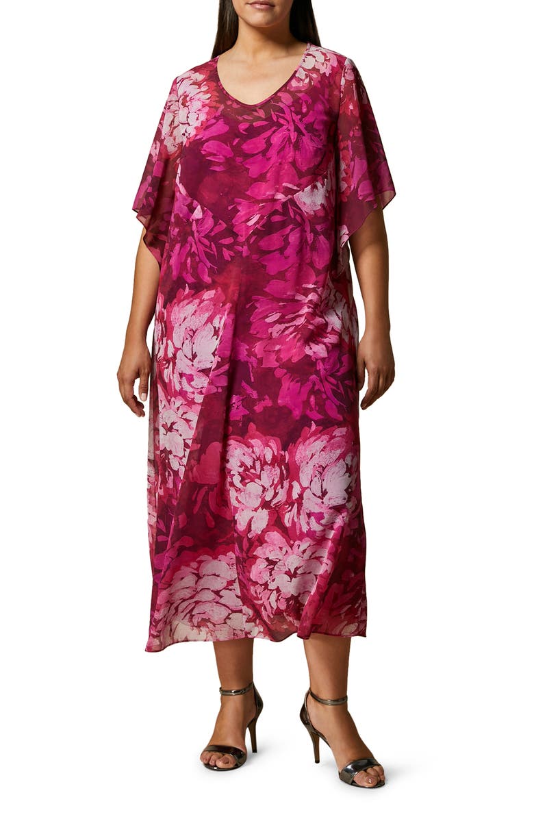 Marina Rinaldi Print Georgette Maxi Dress, Main, color,