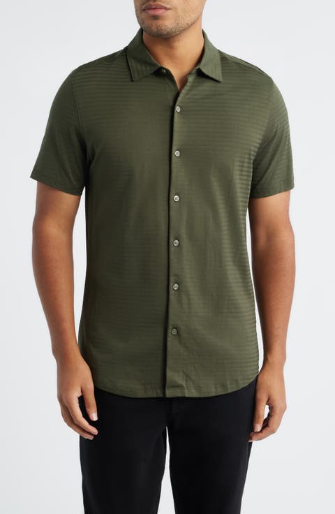 Christopher Short Sleeve Pima Cotton Button-Up Shirt