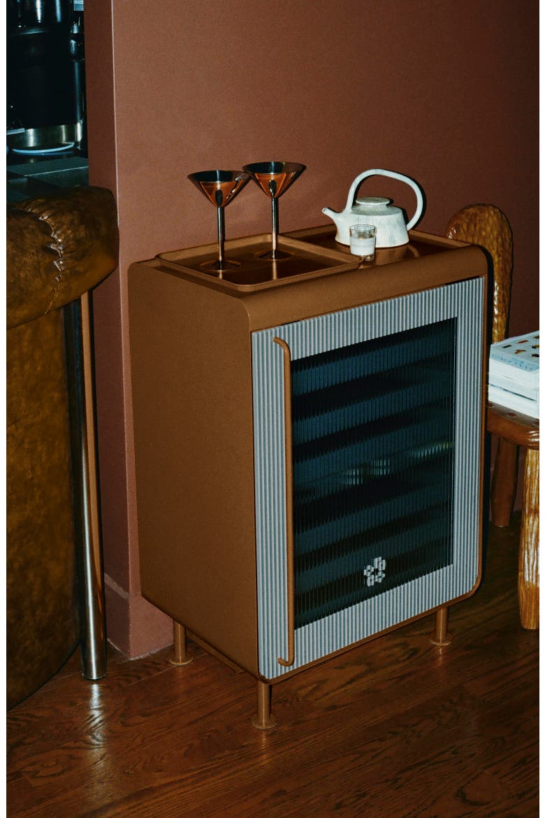 Super Smart Beverage Fridge, Alternate, color, BROWN