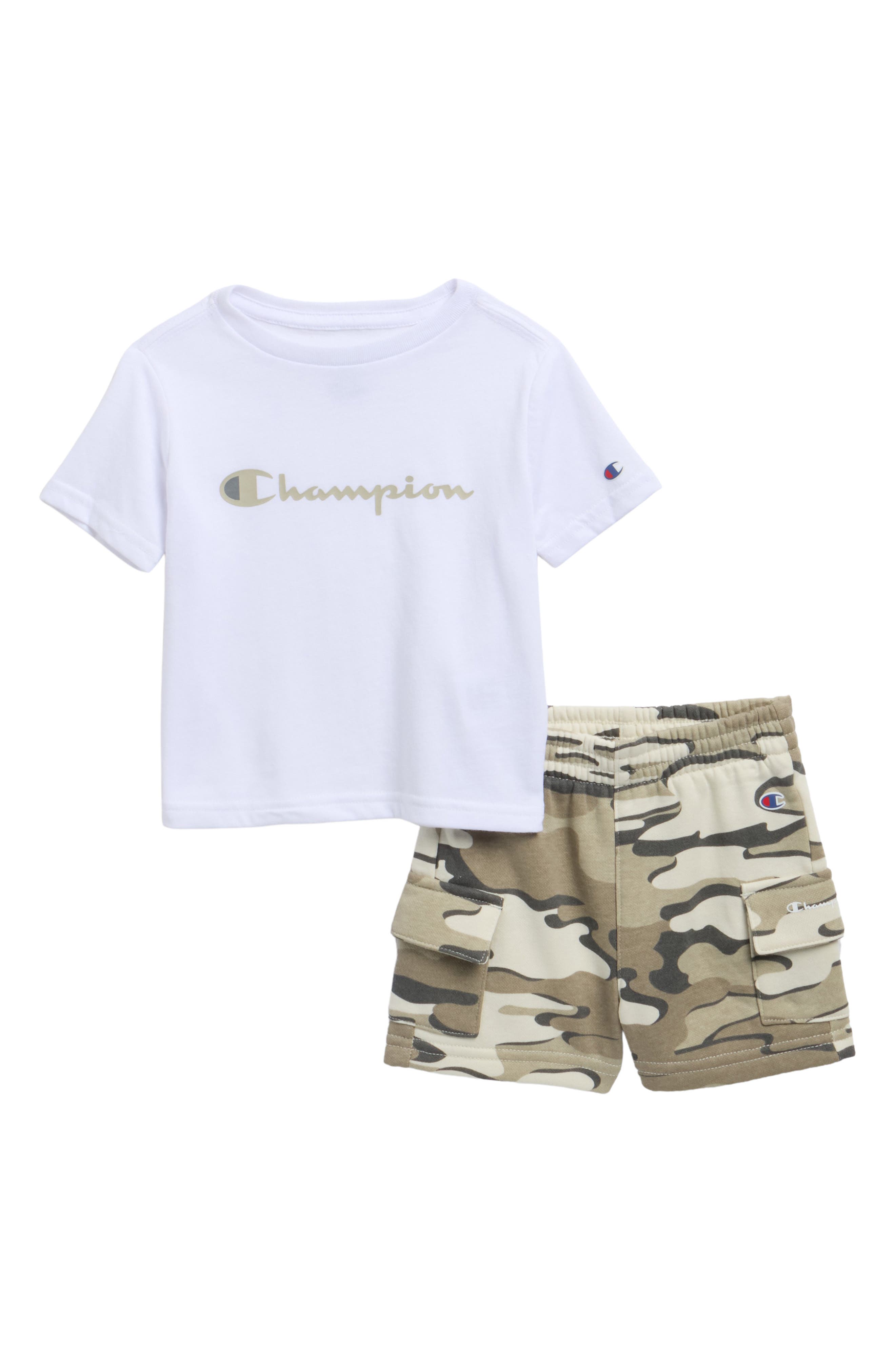Champion Graphic T-Shirt & Cargo Shorts Set