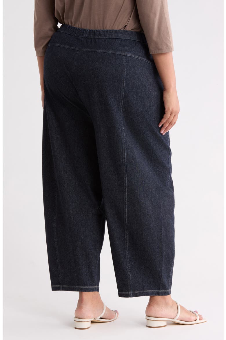 Organic Cotton Stretch Ankle Lantern Pants, Alternate, color, DARK WASH