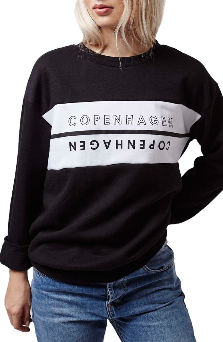 Topshop Copenhagen Sweatshirt, Main, color,