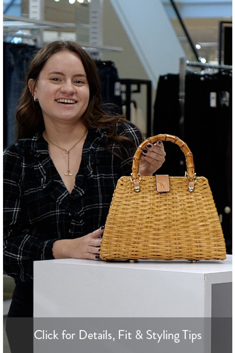 Rooster Woven Wicker Top Handle Bag video