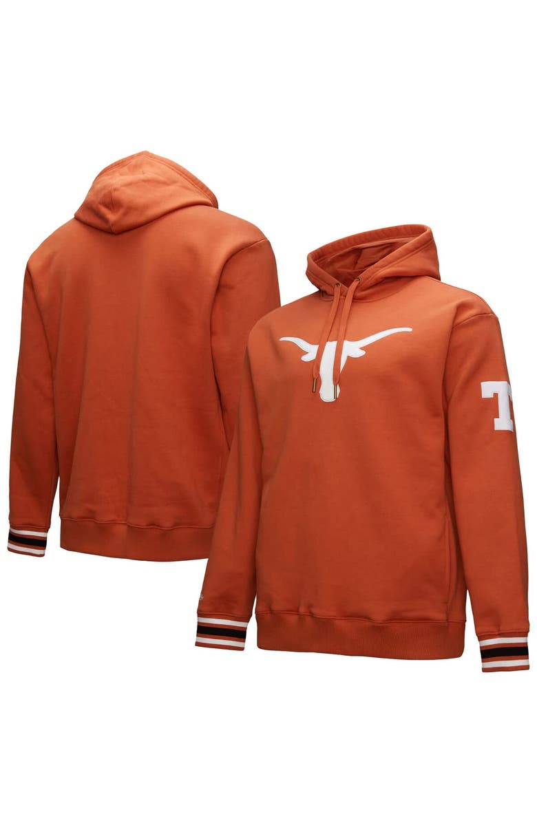 Mitchell & Ness Men's Mitchell & Ness Texas Orange Texas Longhorns Chainstich Fleece Pullover Hoodie, Main, color, Burnt Orange