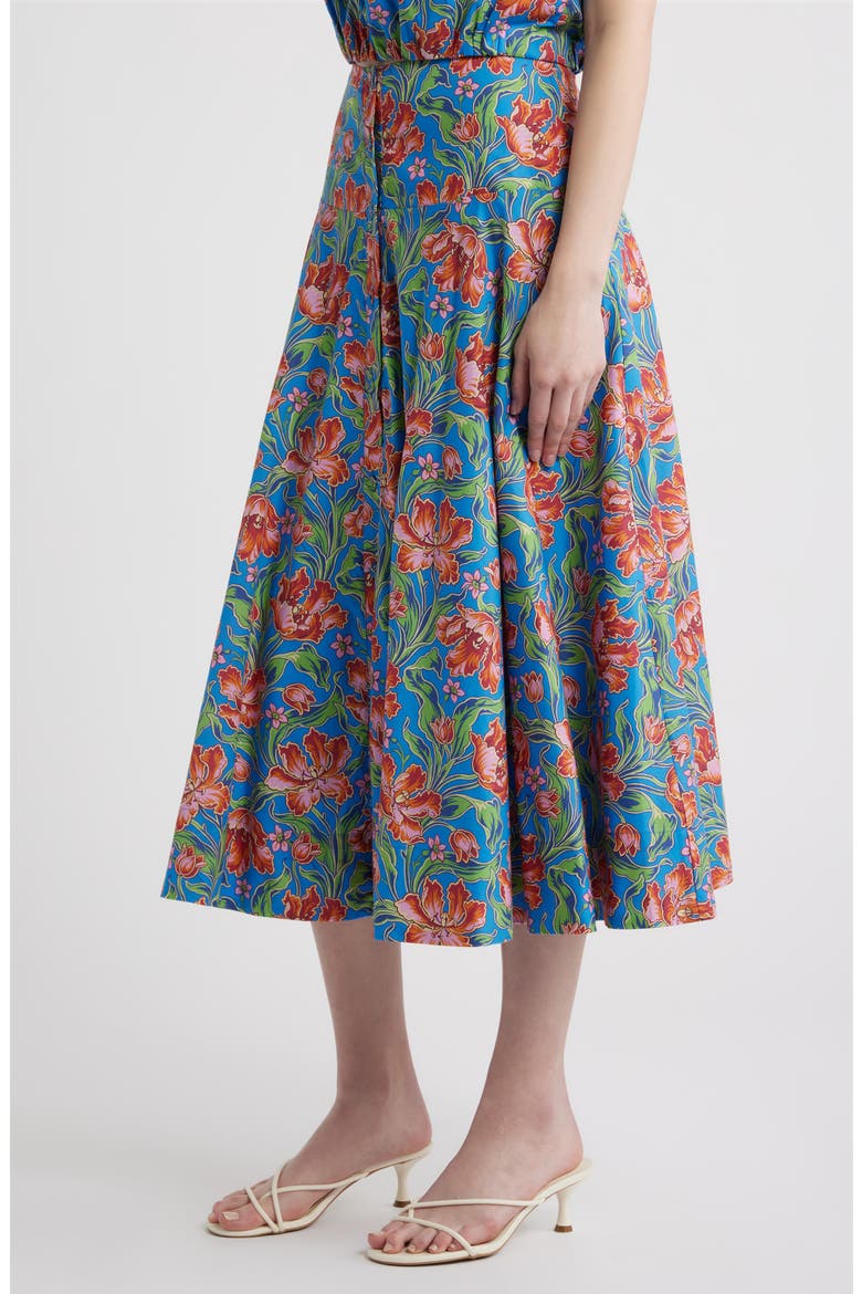 Tricia Floral Print Midi Skirt, Alternate, color, ARCHIVE TULIP LIBERTY PRINT