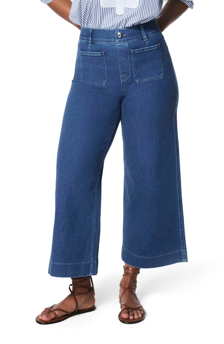 SPANX<sup>®</sup> Crop Wide Leg Pull-On Jeans, Main, color,