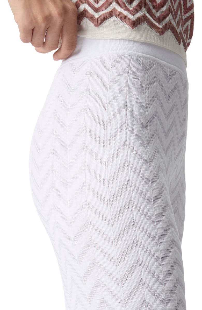 Missoni Straight-leg Stretch Chevron Cotton And Viscose Trousers, Alternate, color, White