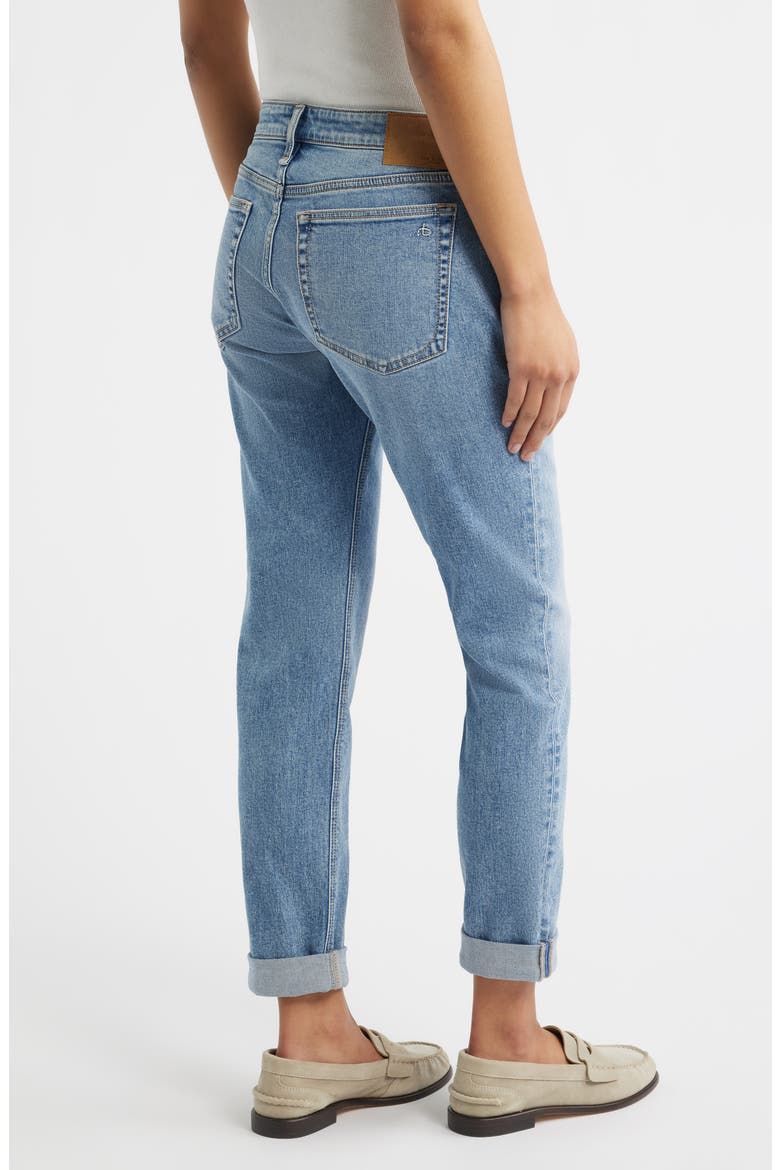 Dre Low Rise Slim Boyfriend Jeans, Alternate, color, REDWOOD
