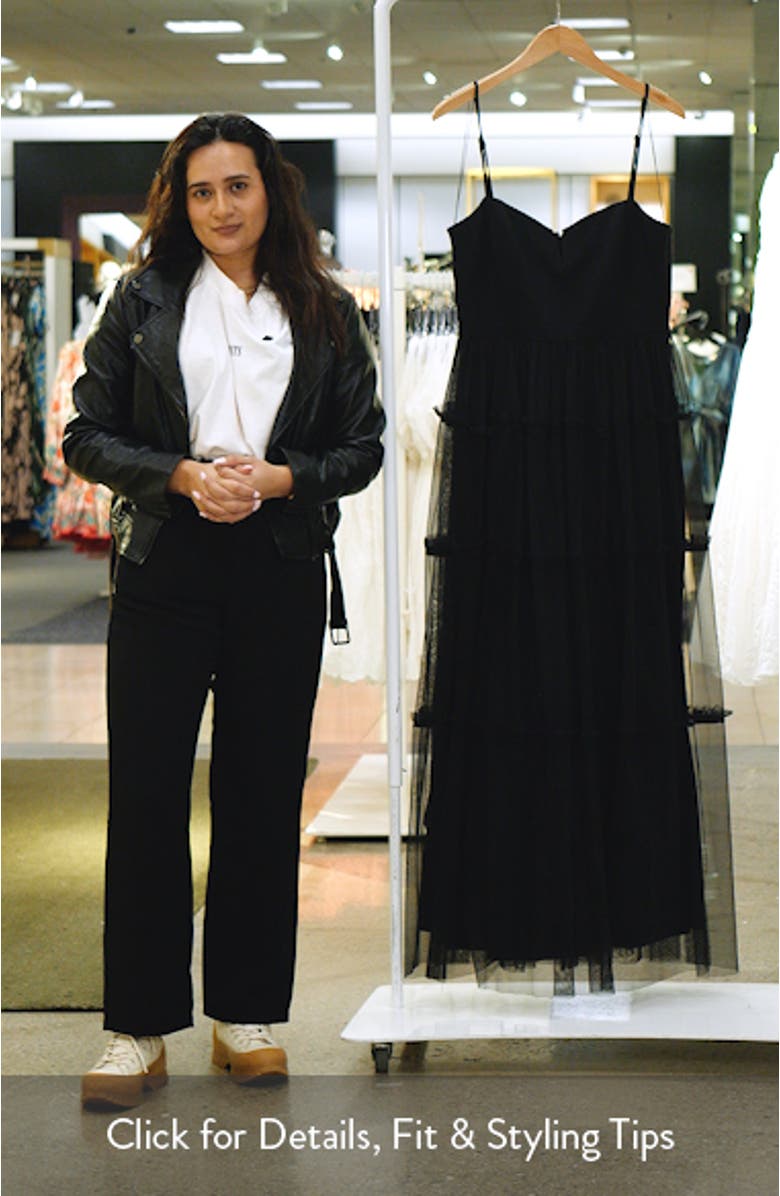 Ruffle Crepe & Mesh Gown, sales video thumbnail