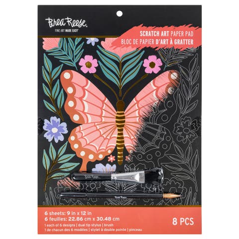 Scratch Art Paper Pad Butterfly Garden