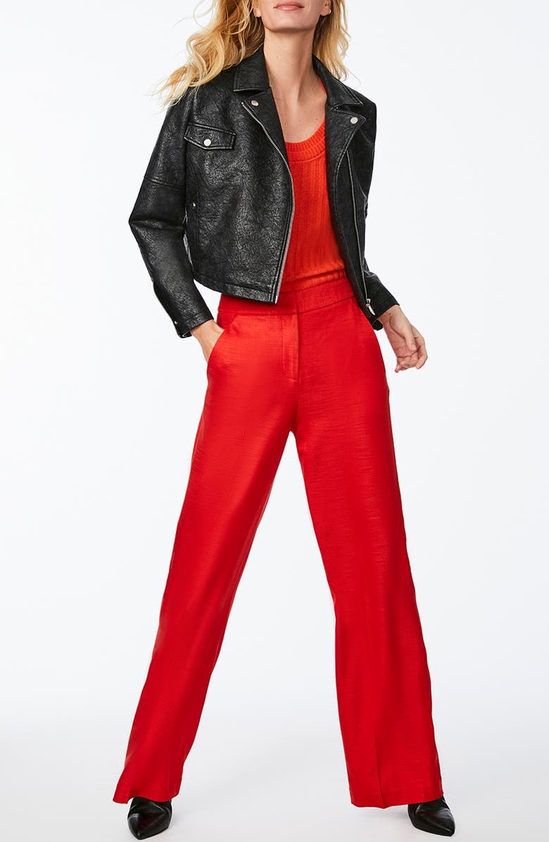 Bernardo Bleecker Faux Leather Moto Jacket, Alternate, color, Black