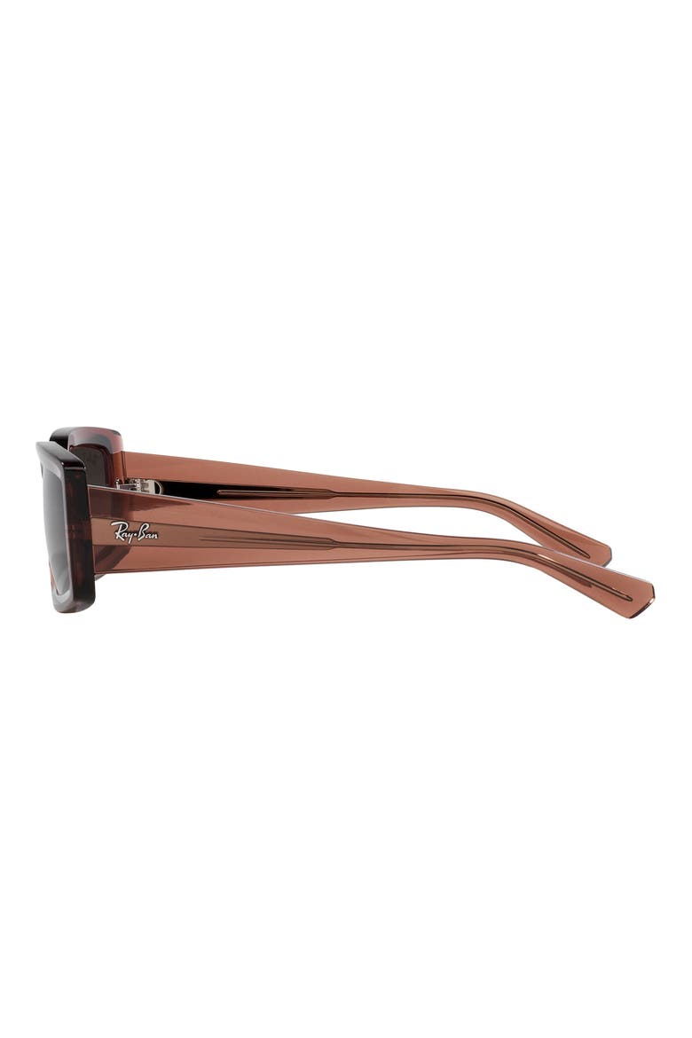 Kiliane 54mm Gradient Polarized Pillow Sunglasses, Alternate, color, TRANSPARENT BROWN
