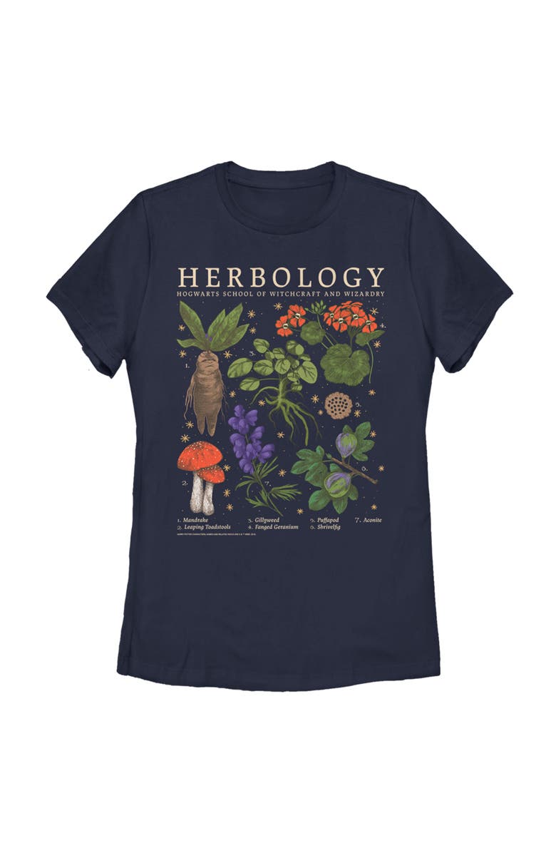 HARRY POTTER Women's Harry Potter Hogwarts Herbology  Graphic T-Shirt, Main, color, Navy Blue