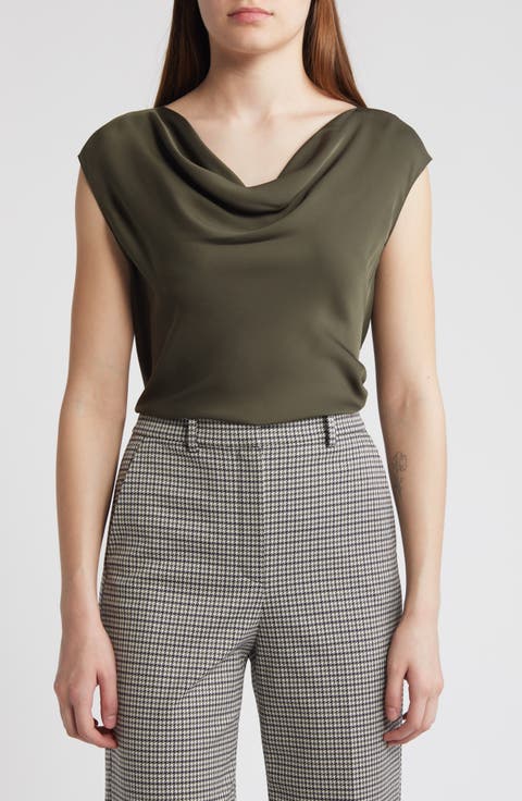 Modern Cowl Neck Silk Top