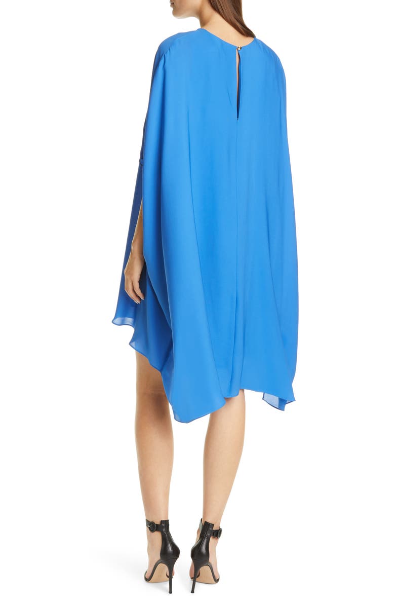 St. John Collection Draped Silk Georgette Dress, Alternate, color, 