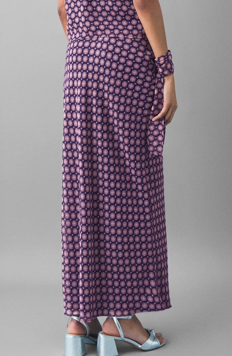 MANGO TEEN Print Maxi Skirt, Alternate, color, Pink/Purple
