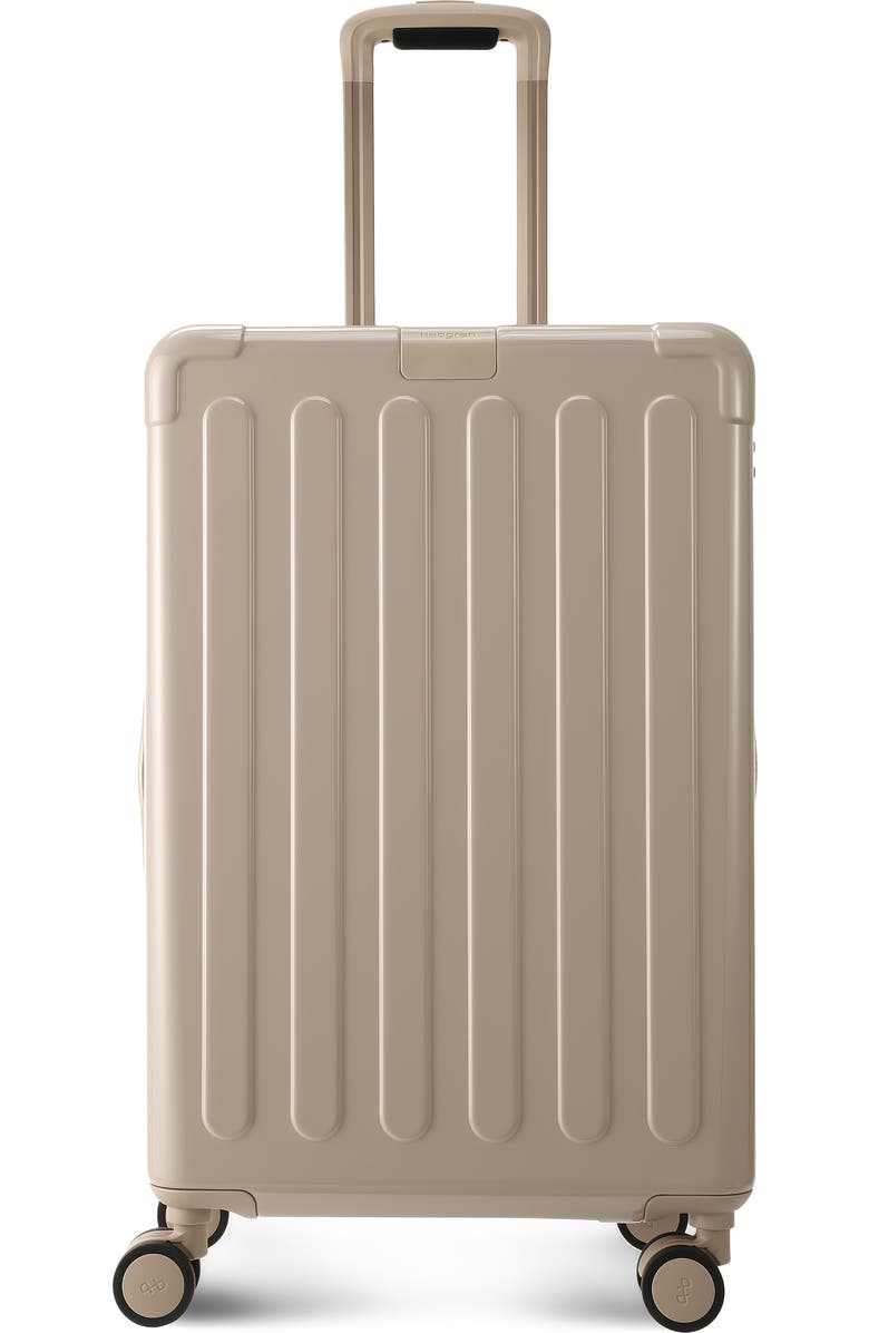 Hedgren Nostos Glossy Medium Spinner Suitcase, Main, color, Sahara