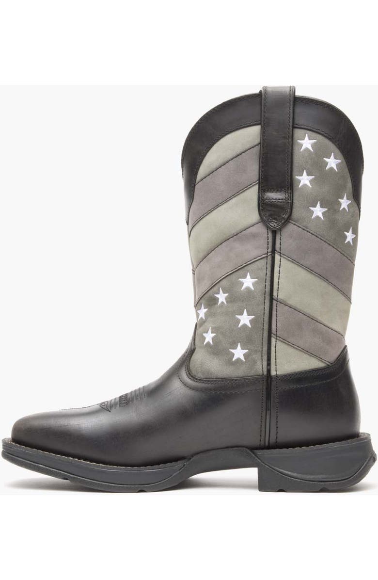 DURANGO Faded Black Flag Western Boot, Alternate, color, Black Charcoal Grey