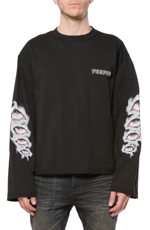 Graphic Cropped Long Sleeve T-Shirt