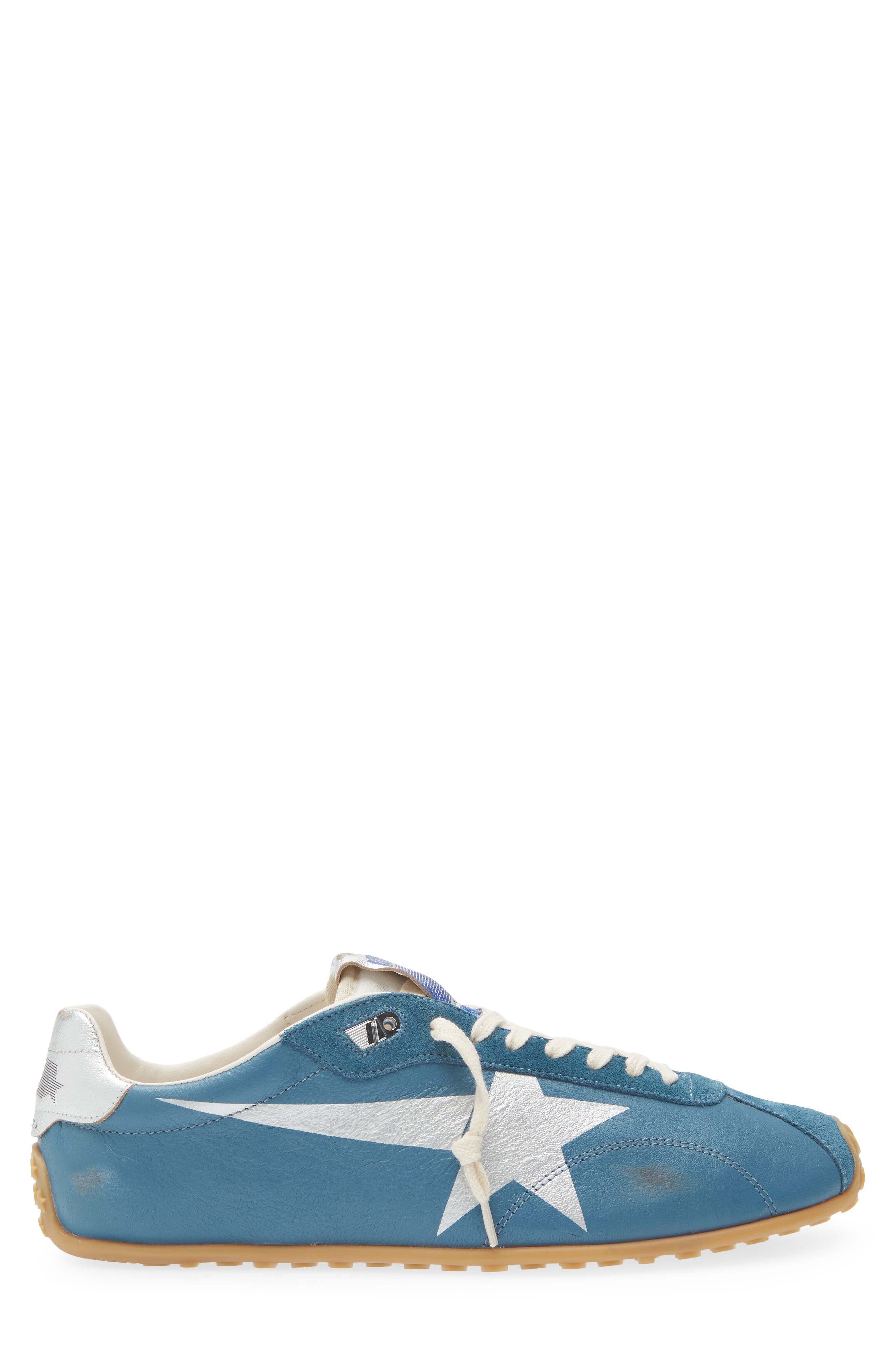 Golden Goose Marathon Speed Sneaker, Alternate, color, Petrol Blue/Silver/Cream