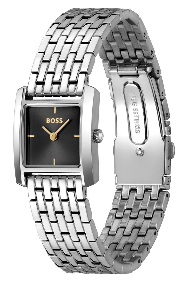 Lucy Scala Bracelet Watch, 22mm, Alternate, color, BLACK