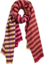 Echo Quarter Check Wrap Scarf