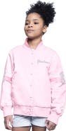 STARTER Youth Starter Pink New York Yankees Arena Full-Snap Varsity Jacket