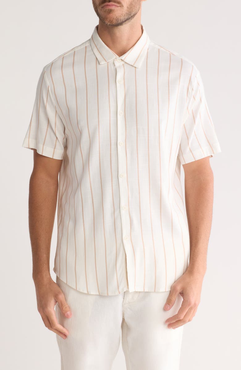 Cactus Man Stripe Slub Camp Shirt, Main, color,