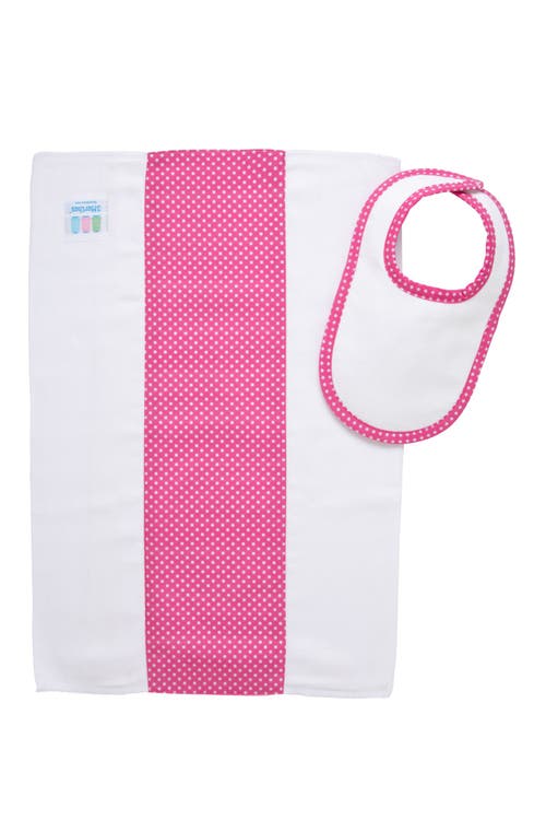 3 Marthas Dot Drooler Bib & Burp Set