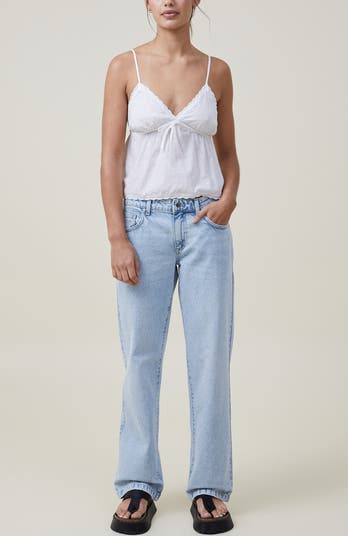 売れ筋商品|||コットンオン カットソー トップス レディース Women's Cotton Lace Cami White Cotton Lace Cami