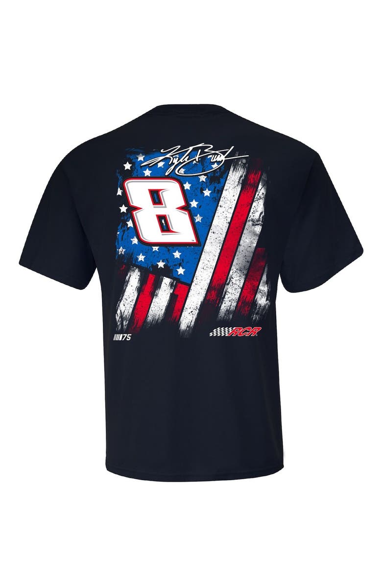 NASCAR Men's Richard Childress Racing Team Collection Navy Kyle Busch Exclusive Tonal Flag T-Shirt, Alternate, color, 