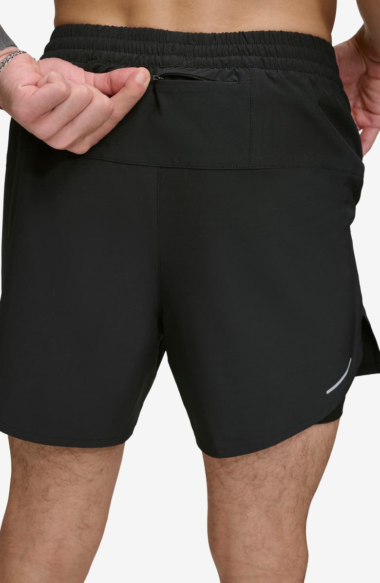 DKNY Hybrid Volley Swim Trunks, Alternate, color, Black