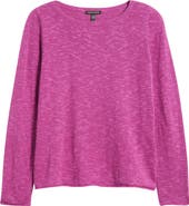 Eileen Fisher Boat Neck Organic Linen & Cotton Sweater