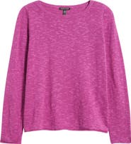 Eileen Fisher Boat Neck Organic Linen & Cotton Sweater